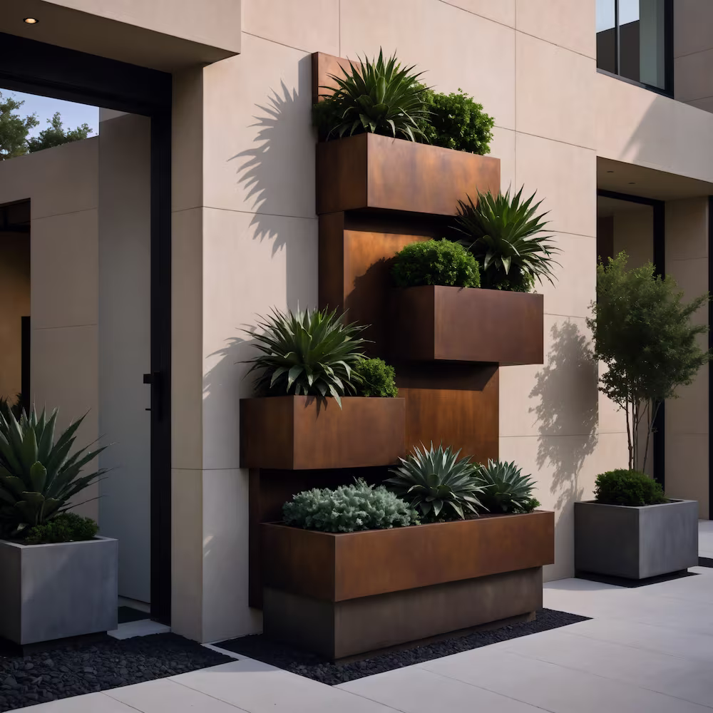 corten-garden-planters
