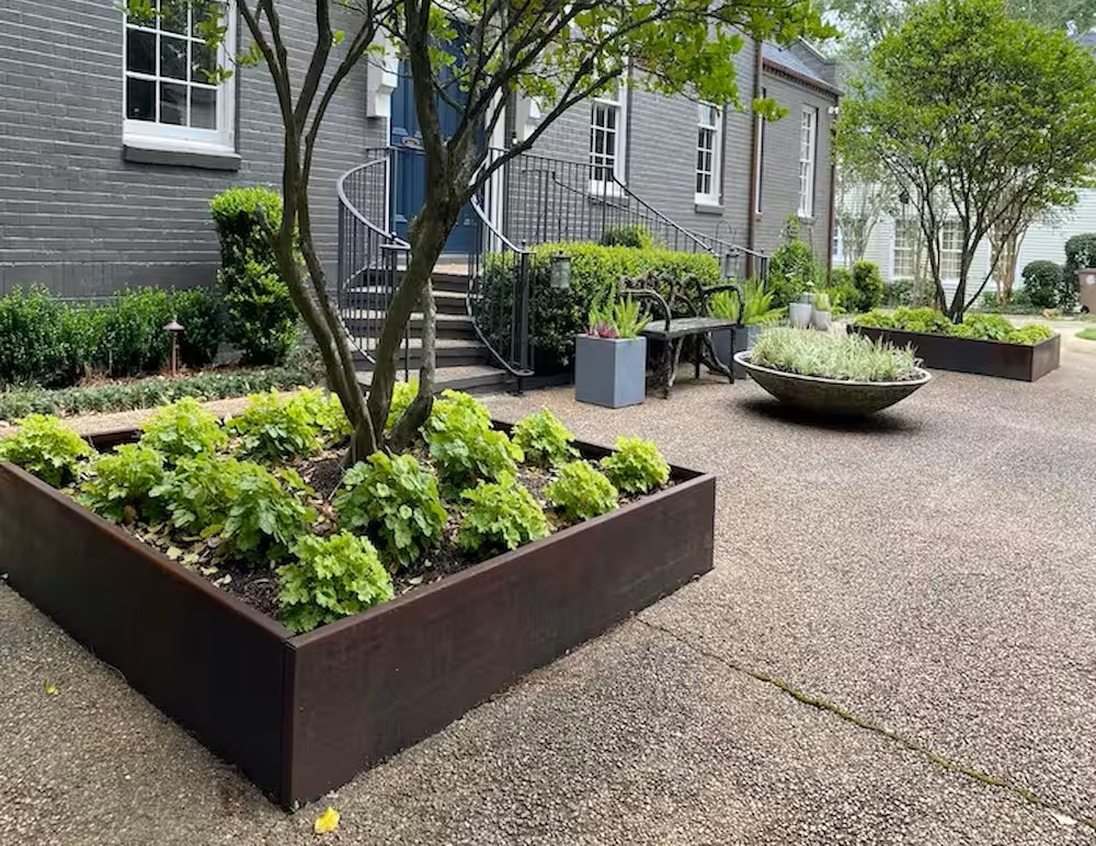 Custom Corten steel planters